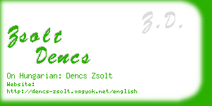 zsolt dencs business card